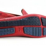 HUGO BOSS BLACK LABEL RED DRIVING MOCCASINS SHOES 100% LEATHER NEW SIZE 10, 43
