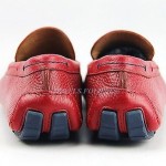 HUGO BOSS BLACK LABEL RED DRIVING MOCCASINS SHOES 100% LEATHER NEW SIZE 10, 43