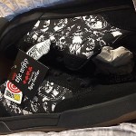 Ryan Guettler Vans Zombie Whip Size 10.5 Black White The Walking Dead Shoes