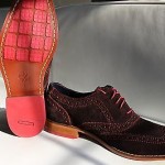 Cole Haan NEW Suede Wingtip Oxfords BROWN Sz 8 W Orig $198 Red Stiching