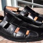 Cole Haan black fisherman 10 M D men’s shoes sandals open weave