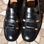 Cole Haan black fisherman 10 M D men’s shoes sandals open weave