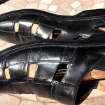 Cole Haan black fisherman 10 M D men’s shoes sandals open weave