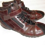 Diesel Prospect men’s size 13 brown and black leather high top shoes lace up