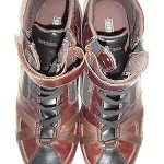 Diesel Prospect men’s size 13 brown and black leather high top shoes lace up