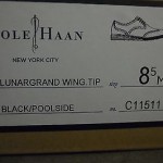NEW IN BOX COLE HAAN LUNARGRAND WINGTIP BLACK SUEDE / POOLSIDE Size 8.5M