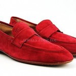 HUGO BOSS BLACK LABEL RED SUEDE SAHAMIO MOCCASINS SHOES LEATHER NEW SIZE 9, 42