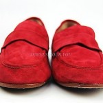 HUGO BOSS BLACK LABEL RED SUEDE SAHAMIO MOCCASINS SHOES LEATHER NEW SIZE 9, 42