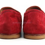 HUGO BOSS BLACK LABEL RED SUEDE SAHAMIO MOCCASINS SHOES LEATHER NEW SIZE 9, 42