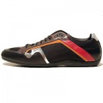 $245 HUGO BOSS Red Label Black Brown Sneakers 13 46 Mens Shoes Trainers 12.5 47