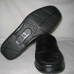 Mens COLE HAAN Nike Air Black Leather Loafers Slip On Shoes 9.5
