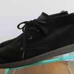 Mens sz 10 M black suede Diesel lace tie ankle athletic sole boot shoes