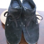 Mens sz 10 M black suede Diesel lace tie ankle athletic sole boot shoes