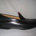 Mens COLE HAAN Nike Air Black Leather Loafers Slip On Shoes 9.5