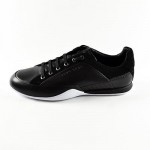 Hugo Boss Mens Black Fashion Leather Sneakers GRAMINO # 50273467 Size 10 New