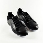 Hugo Boss Mens Black Fashion Leather Sneakers GRAMINO # 50273467 Size 10 New