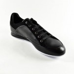 Hugo Boss Mens Black Fashion Leather Sneakers GRAMINO # 50273467 Size 10 New