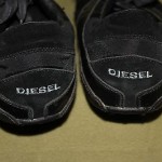Mens Black Leather Diesel Casual Shoes size 12