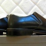 Cole Haan black leather slide on