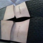 Cole Haan black leather slide on