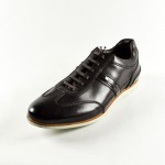 Hugo Boss Mens Brown Fashion Leather Sneakers Shoes T-LEISANDER 50272383 Size 10
