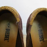 Mens sz 8.5 M Brown/yellow DIESEL lace tie casual walking shoes rare crepe soles