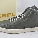 Diesel ‘Hi-Culture’ Men’s Olive Green Leather High Top Size 8 EU 40.5