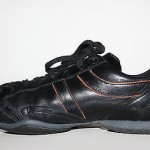 BOSS HUGO BOSS ORANGE LABEL BLACK LEATHER/SUEDE SNEAKERS Sz 44 / US 11