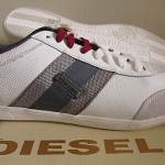 NWB  Diesel  Mens’ shoes  Fashion Sneakers  Casual Leather Upper   SIZE us  9