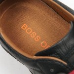 HUGO BOSS Size 42 /UK 8 /US 9 Black Leather CALPIS Trainers NEW KK 40
