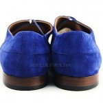 HUGO BOSS BLACK LABEL BLUE SUEDE SHOES MODAROS 100% LEATHER NEW SIZE 9, 42 ITALY