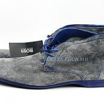 HUGO BOSS BLACK LABEL GRAY SUEDE SHOES SORREN 100% LEATHER NEW SIZE 9, 42 ITALY