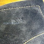 HUGO BOSS BLACK LABEL BROWN SUEDE SHOES SORREN 100% LEATHER NEW SIZE 9, 42 ITALY