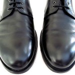 HUGO BOSS Men’s Haco Black Leather Plain Toe Oxford Shoe Size 9 M  $225