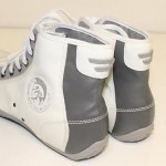 DIESEL *NWD* “Hayvn” Mens 13 47 White & Gray Leather High Top Sneakers Shoes zk