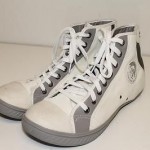 DIESEL *NWD* “Hayvn” Mens 13 47 White & Gray Leather High Top Sneakers Shoes zk