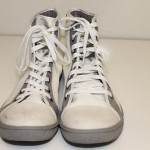 DIESEL *NWD* “Hayvn” Mens 13 47 White & Gray Leather High Top Sneakers Shoes zk