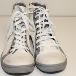 DIESEL *NWD* “Hayvn” Mens 13 47 White & Gray Leather High Top Sneakers Shoes zk
