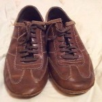 COLE HAAN MEN’S FASHION SNEAKER, SIZE 10.5, CHESNUT BROWN/WHITE STITCHING, NIKE