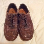 COLE HAAN MEN’S FASHION SNEAKER, SIZE 10.5, CHESNUT BROWN/WHITE STITCHING, NIKE
