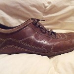 COLE HAAN MEN’S FASHION SNEAKER, SIZE 10.5, CHESNUT BROWN/WHITE STITCHING, NIKE