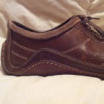 COLE HAAN MEN’S FASHION SNEAKER, SIZE 10.5, CHESNUT BROWN/WHITE STITCHING, NIKE