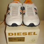 DIESEL Men’s Gunner On White/ Grey/ Orange Fashion Sneakers Shoes Size 13 New