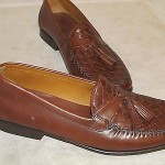 Cole Haan Resort Loafers Brown Weave Top Tassels 9D