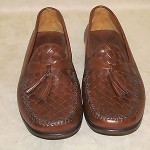 Cole Haan Resort Loafers Brown Weave Top Tassels 9D