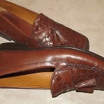 Cole Haan Resort Loafers Brown Weave Top Tassels 9D
