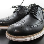 Cole Haan Lunargrand Lunarlon Lunar Longwing Wingtip Black Leather 10
