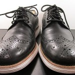 Cole Haan Lunargrand Lunarlon Lunar Longwing Wingtip Black Leather 10