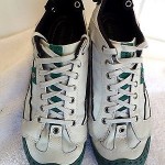 12 Diesel Gray Green Leather Nylon Mesh Lace Front Loafers Oxfords