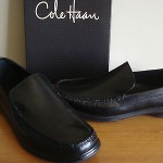 NIB $178 Cole Haan 12M Air Keating black leather loafers rubber sole comfy class